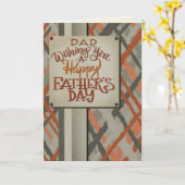 Happy Father’s Day Plaid Inspirivity Kaart (Gele Bloem)