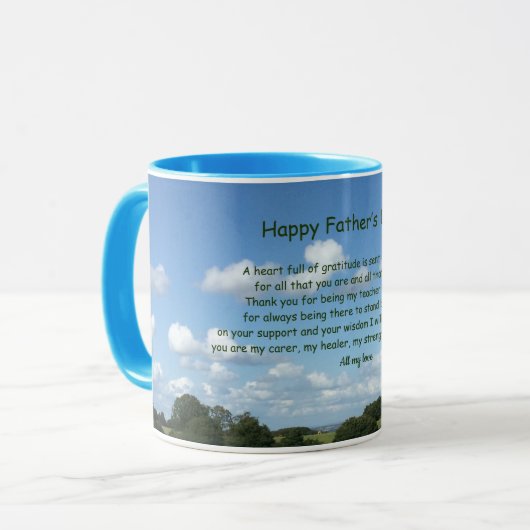 Happy Father’s Day poem personalised Mok (Voorkant links)