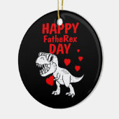 Happy FatheRex Day Dinosaur Vader T-shirt T Rex Keramisch Ornament (Links)