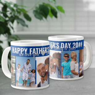 Happy Fathers Dag 5 Foto kop Typografie Blue
