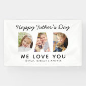 Happy Fathers Dag Papa Aangepaste foto Collage Spandoek (Horizontaal)
