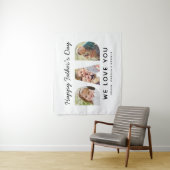 Happy Fathers Dag Papa Aangepaste foto Collage Wandkleed (In situ)