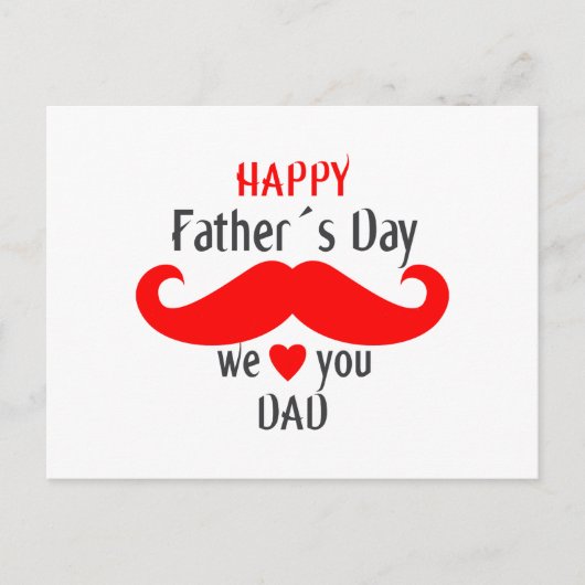 Happy Fathers Day 2024 We Love You Pap Briefkaart (Voorkant)