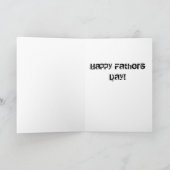 Happy Fathers Day (aangepaste tekst) Kaart (Binnen)