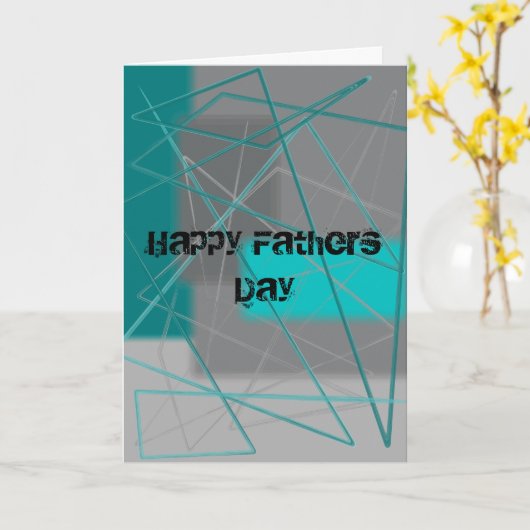 Happy Fathers Day (aangepaste tekst) Kaart (Gele Bloem)