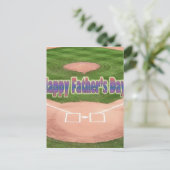 Happy Fathers Day Baseball Briefkaart (Staand voorkant)