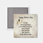 Happy Father's Day-bericht Magneet (Voorkant / Achterkant)