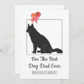 Happy Fathers Day beroemd gemaakt door Dog Holiday Feestdagenkaart (Voorkant / Achterkant)