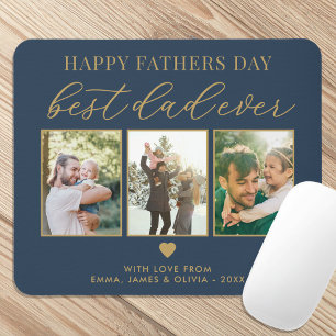 Happy Fathers Day Beste vader ooit 3 Fotocollage Muismat