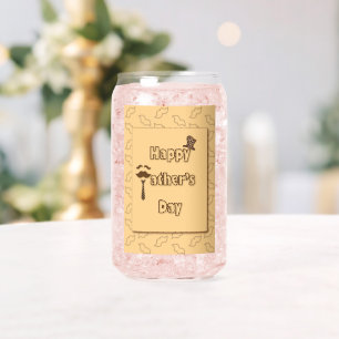 Happy Fathers Day Blikvorm Glas
