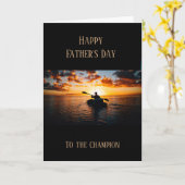 Happy Father's Day Boating Kayaking Kaart (Gele Bloem)