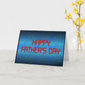 Happy Father's Day - Computer Geek Kaart (Gele Bloem)
