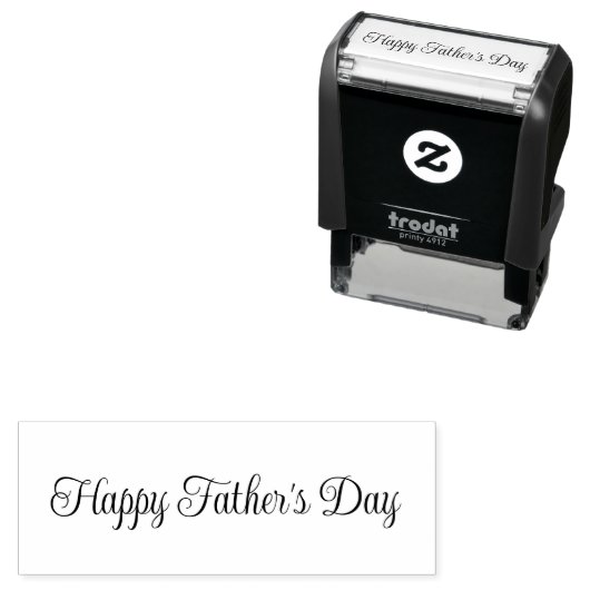 Happy Father's Day Cursive Script Zelfinktende Stempel (In situ)