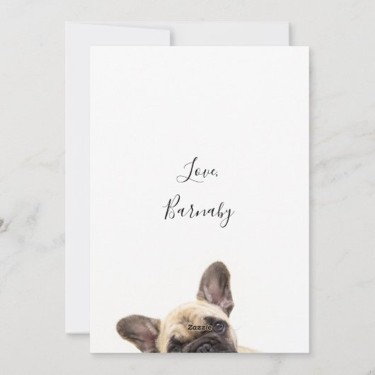 Happy Fathers Day Custom Franse Bulldog Foto Holi Feestdagenkaart (Achterkant)