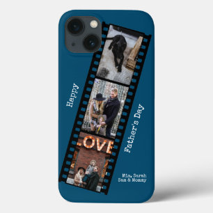 Happy Fathers Day Custom Photomstrip iPhone 13 Hoesje