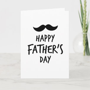 Happy Fathers Day Cute Mustache Persoonlijk Kaart