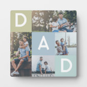 Happy Fathers Day Dad Modern Multi Photo Grid Fotoplaat (Voorkant)