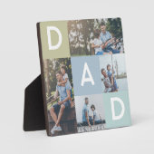 Happy Fathers Day Dad Modern Multi Photo Grid Fotoplaat (Voorkant)