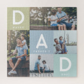 Happy Fathers Day Dad Modern Multi Photo Grid Legpuzzel (Verticaal)