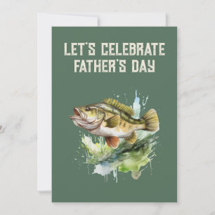 Happy Fathers Day Fish Party Kaart
