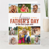 Happy Fathers Day Foto Collage Persoonlijk Kaart (Voorkant)