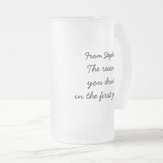 Happy Fathers Day Funny Beer Matglas Bierpul (Voorkant rechts)