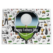 Happy Fathers Day Golfer Groot Cadeauzakje (Voorkant)