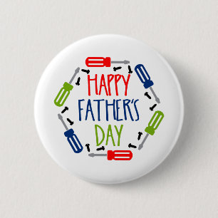Happy Fathers Day Greatest Dad Gift Ronde Button 5,7 Cm