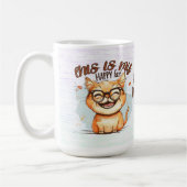 Happy Father's Day Hilarious Cat Coffee Mug (Gauche)