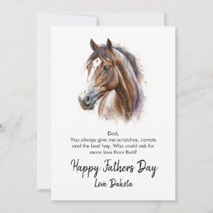 Happy Fathers Day Horse Foto Feestdagenkaart