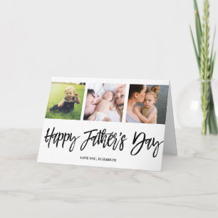 Happy Fathers Day Love Pap Moderne Photo Collage Kaart