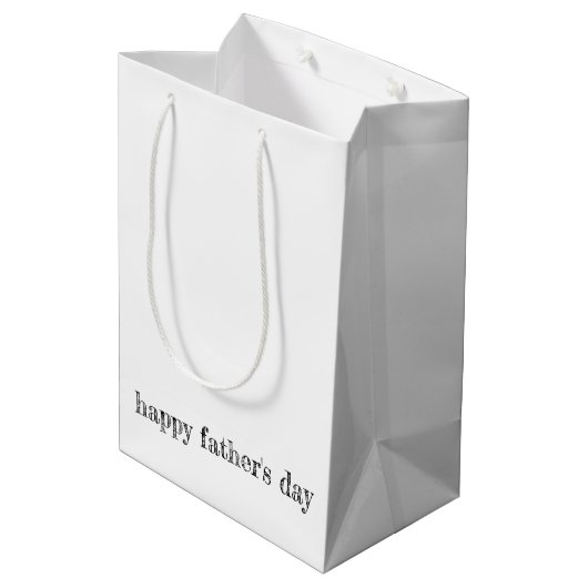 HAPPY FATHERS DAY Moderne typografie Joy Kinder Fu Medium Cadeauzakje (Achterkant Gekanteld)