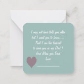 Happy Fathers Day Note Kaart: Notitiekaartje (Achterkant)