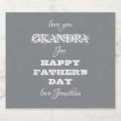 Happy Fathers Day Opa - Aangepaste naam Bier Etiket (Enkel label)