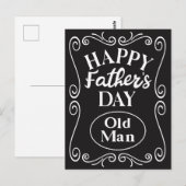 Happy Fathers Day Oud Man Briefkaart (Voorkant / Achterkant)