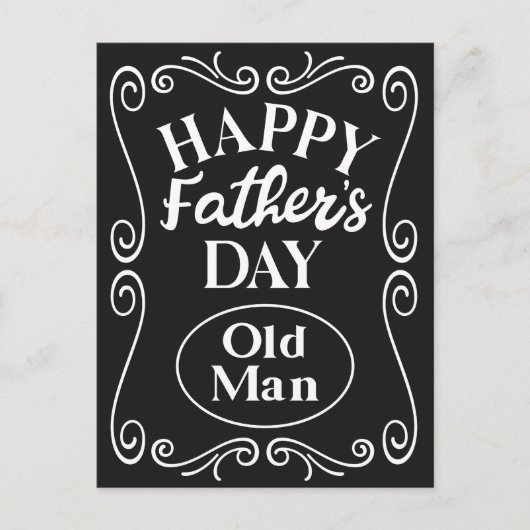 Happy Fathers Day Oud Man Briefkaart (Voorkant)