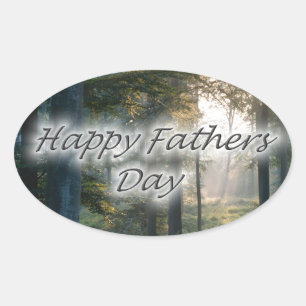 Happy Fathers Day Ovale Sticker