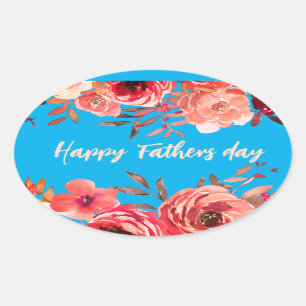 Happy Fathers Day Ovale Sticker