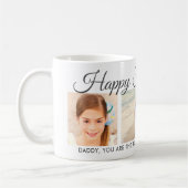 Happy Fathers Day Pap Gray Script Photo Collage Koffiemok (Links)