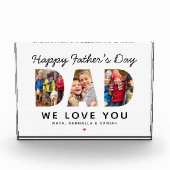 Happy Fathers Day Papa Custom Collage Fotoblokken (Voorkant)