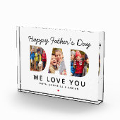 Happy Fathers Day Papa Custom Collage Fotoblokken (Rechts)