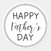 Happy Fathers Day Ronde Sticker (Voorkant)