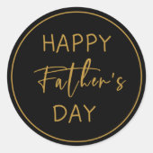 Happy Fathers Day Ronde Sticker (Voorkant)