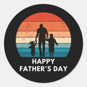 Happy Fathers day Ronde Sticker