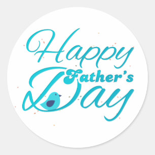 Happy Fathers Day Ronde Sticker