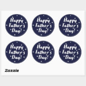 Happy Fathers Day Ronde Sticker (Vel)