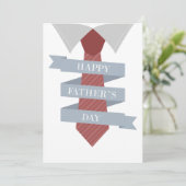 Happy Fathers Day Stropdas Feestdagenkaart (Staand voorkant)