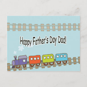 Happy Fathers Day Train Briefkaart