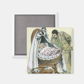 Happy Fathers Day, Victoriaans Baby Magneet (Voorkant / Achterkant)