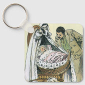  Happy Fathers Day, Victoriaans Baby Sleutelhanger (Voorkant)